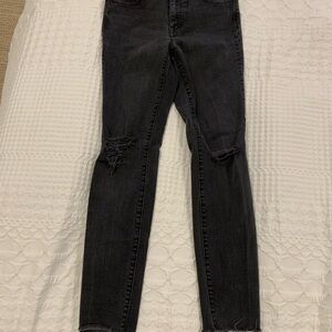 Women's Black Distressed Jeans
